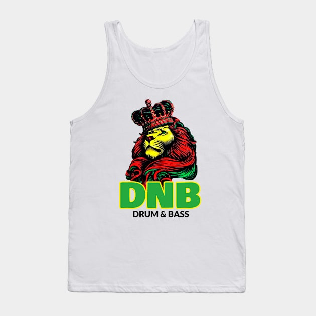 DNB - Lion King Crown (green) Tank Top by DISCOTHREADZ 